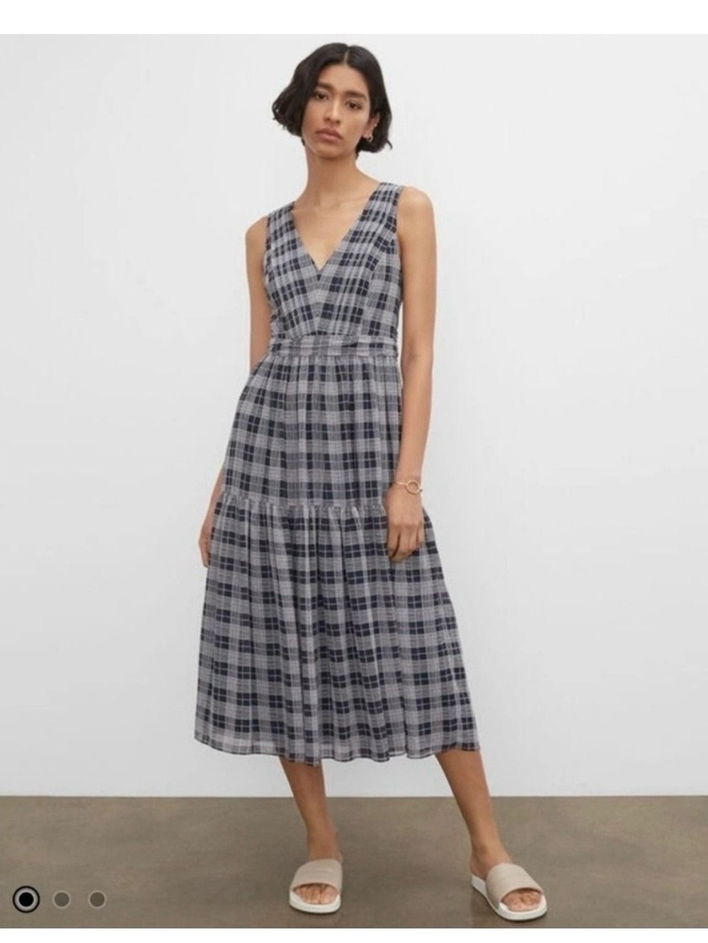 Club Monaco Plaid Midi Dress – Size 10